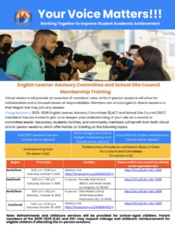 SSC/ELAC Membership Flyer